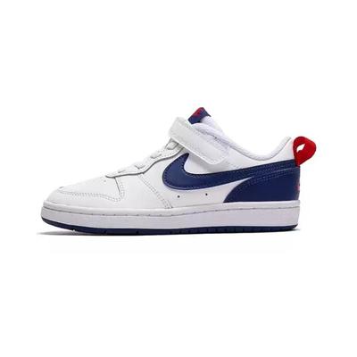 Zapatillas Court Borough Low PS Blanco Azul Marino Rojo Universitario para Niños BQ5451-113