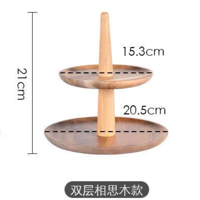

Ретро деревянная подставка для димсама, тарелка с фруктами, тарелка для торта из цельного дерева, креативный многослойный поднос для десертного стола, витрина для еды Acacia-2