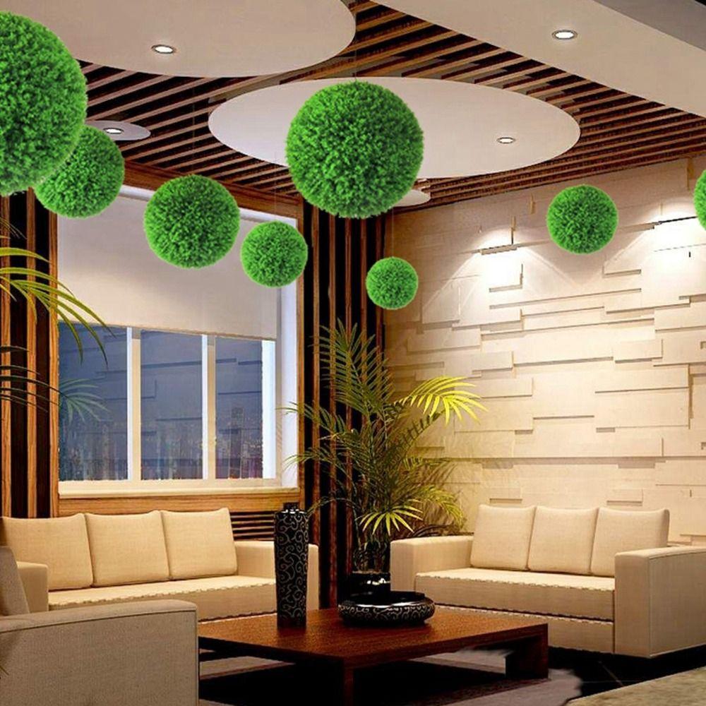 Spherical Wedding Party Green Realistic Plant Ball Garden Green Plant Hanging Plant Grass Ball