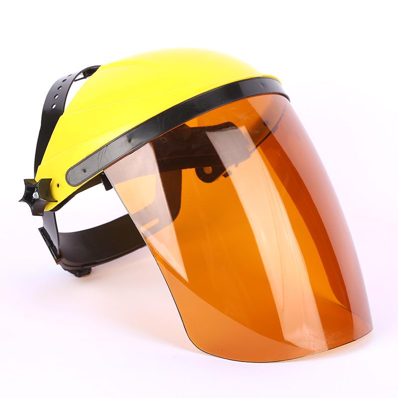 Lightweight Head-Mounted Transparent Face Shield for Welding and Grinding Protection