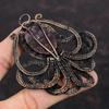 Pink Tourmaline Pendant Copper Wire Wrapped Pendant Octopus Pendant Copper Wire Wrap Jewelry Gemstone Pendant Handmade Jewelry Gift For Him