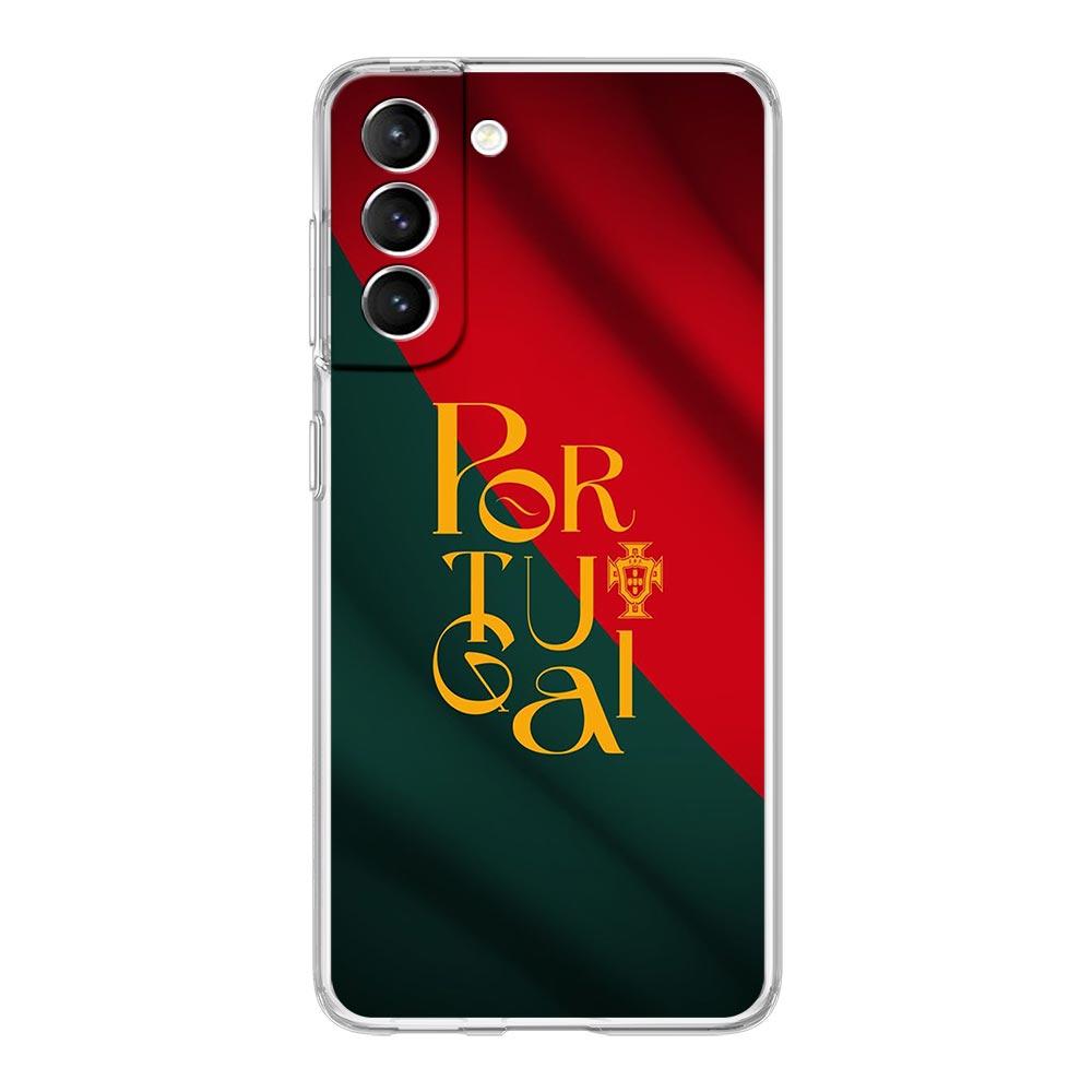 Portugal Flag Soccer 7 Phone Case For Samsung Galaxy S22 5G S20 Ultra S21 FE 5G S10E S9 S8 S10 Plus Note 20 10 Soft Clear Cover