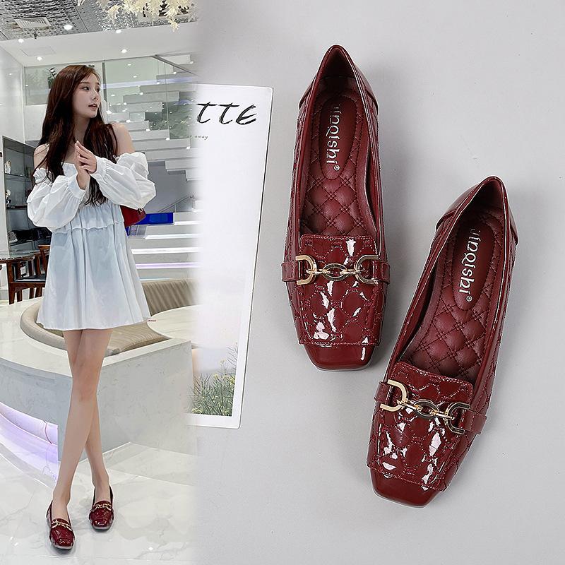 Fashion New Women Flat Shoes 2025 Casual Fashion Slip-on Ballerina Woman Flats Patent Leather Loafers Ladies Spring Autumn Lady Footwear
