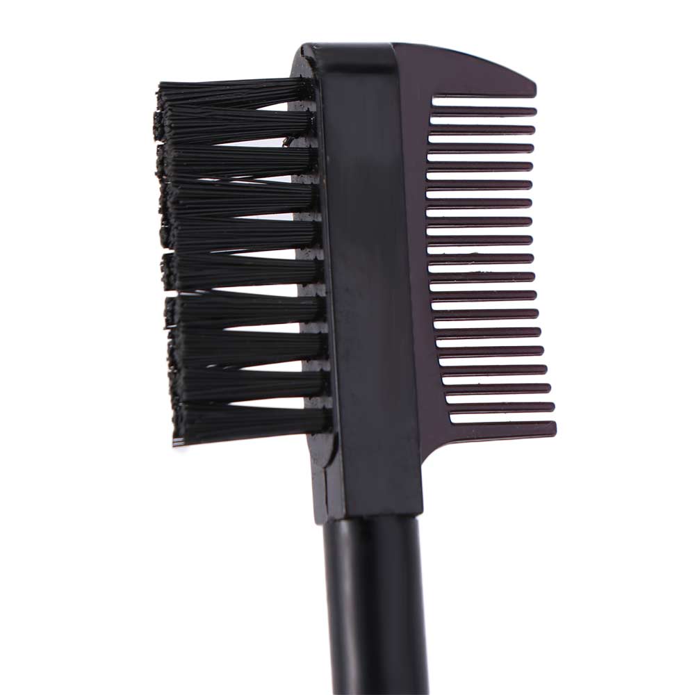 Double Ended Wood Handle Dual Head Eyebrow Brush Comb Makeup Brushes Eyelash Brush Eyebrow Comb