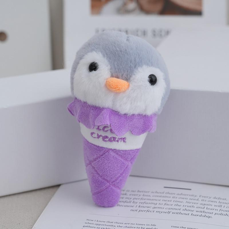 Plush Adorable Capybara Doll Colorful Ice Cream Keychain Soft And Cuddly Accessory