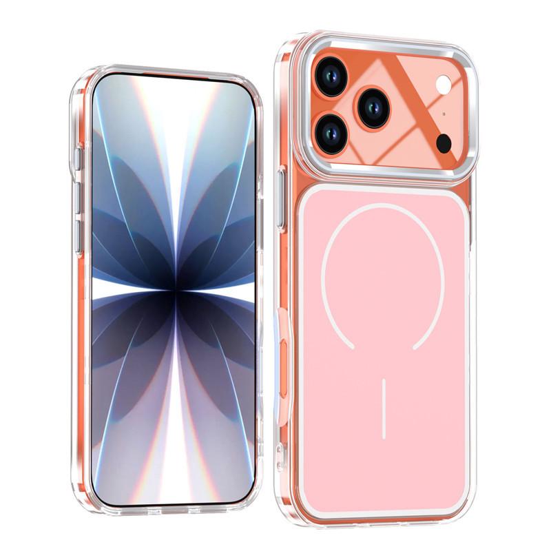 New high-transparency acrylic iPhone 17Pro max magnetic protective case 17Pro bright two-color mobile phone case