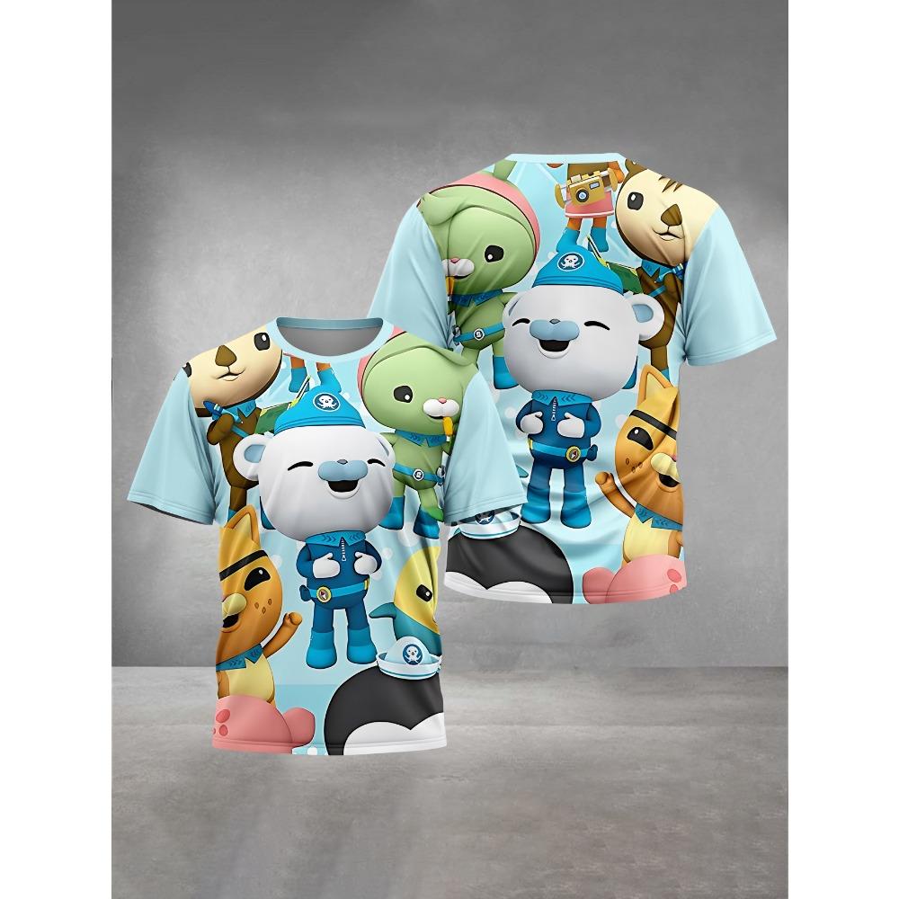 

3D Печать Мультяшные О-октонавты Детская Одежда Мужская Уличная Одежда для Детей Мальчик Девочка Ребенок Футболка Топ Футболки 100