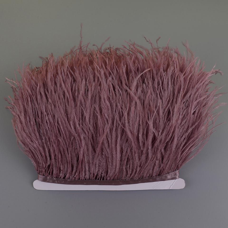 Ostrich Feathers Fringe 2M 55colors Selected Clothing Sewing Crafts Dress with Fluffy Feather Ribbon