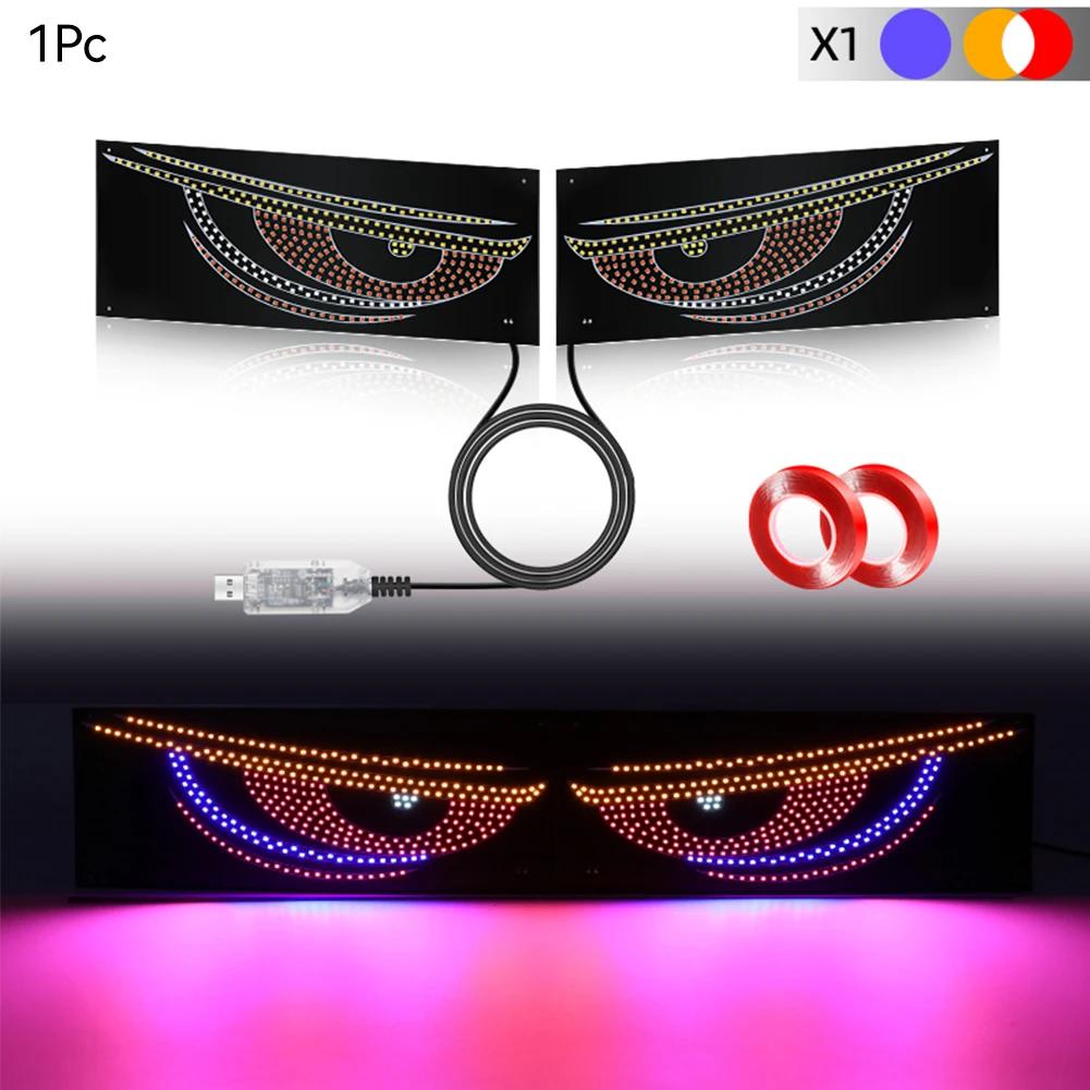 

2 шт./компл. Автомобильный свет безопасности при вождении Светодиодный свет «дьявольский глаз» Предупреждающая лампа для переднего/заднего стекла Атмосферный свет Автомобильные аксессуары для декора