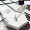 Modeschmuck Silber Halskette Kristall Oval Wassertropfen Anhänger Halskette Schmuck Zubehör für Damen Mädchen