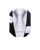 [DiBanGu] Hochzeitskrawatten-Set: White Tie, Einstecktuch und Krawattennadel mit Geschenkbox