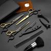 Stainless Steel Barber & Hairdressing Scissors Set: Flat Tooth & Thinning Options