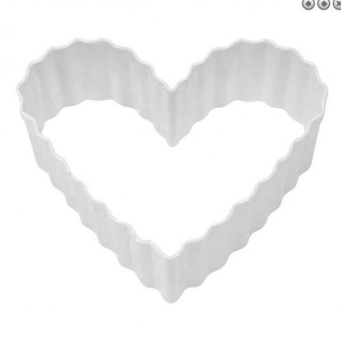 Anniversary House Fluted Heart Poly-Resin Coated Cookie Cutter