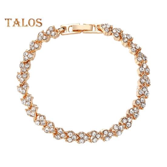 

Женский браслет с пряжкой в стиле ретро, белый, черный, искусственный кристалл, форма сердца, кубический цирконий, формальные украшения для выпускного вечера, коктейльной вечеринки, невесты, запястье золотистый