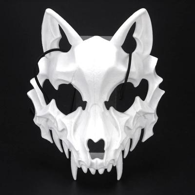 Maska na Halloween Maska na pół twarzy Cos Smok Bóg Dziki Tygrys Nocny Widelec Tengu Człowiek Wilk Maska Wydajność Czaszki Maski