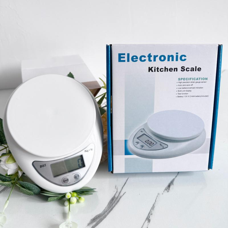 Küchenwaage Digitale Küchenwaage - Lebensmittelgeeigneter Edelstahl, Multifunktional zum Backen & Kochen 5kg-1g Lebensmittelwaage Digital