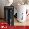 Nueva Taza de Café de Viaje de 350/500 ml Doble Acero Inoxidable Taza Termo para Café Portátil Termos de Vacío para Coche Vaso Termo Botella de Agua