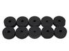 Drum Set Cymbal Felt Pads, 10-Pack (Gray/Black) - Musical Instrument Accessories