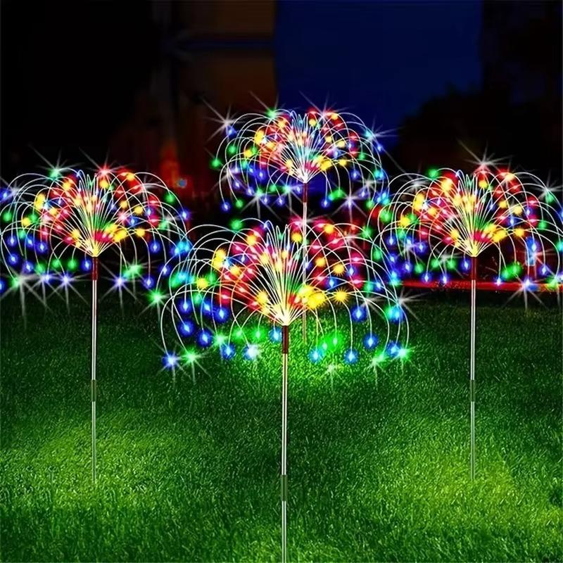 1pc Solar Powered String Lamp Tree Waterproof Outdoor Bulb for Lawn Patio Garden 90/120/150/200 LEDs Light DIY Decoration