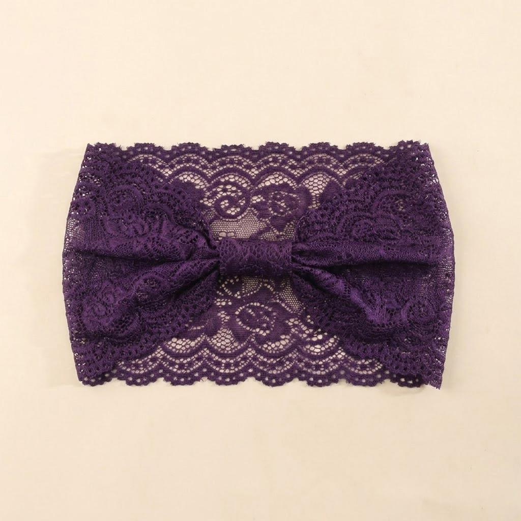 Women's Vintage Lace Hollow Out Wide Elastic Wrap Headband for Casual Everyday Wear