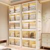 Folding Multi-layer Storage Cabinet for Clothes, Quilts, and Toys - No Installation Needed