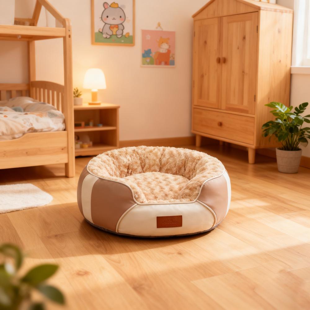2026 New Thickened and Insulated Cat Bed Pet Mat - Medium To Small Leather High-End Pet Bed for Cats and Dogs