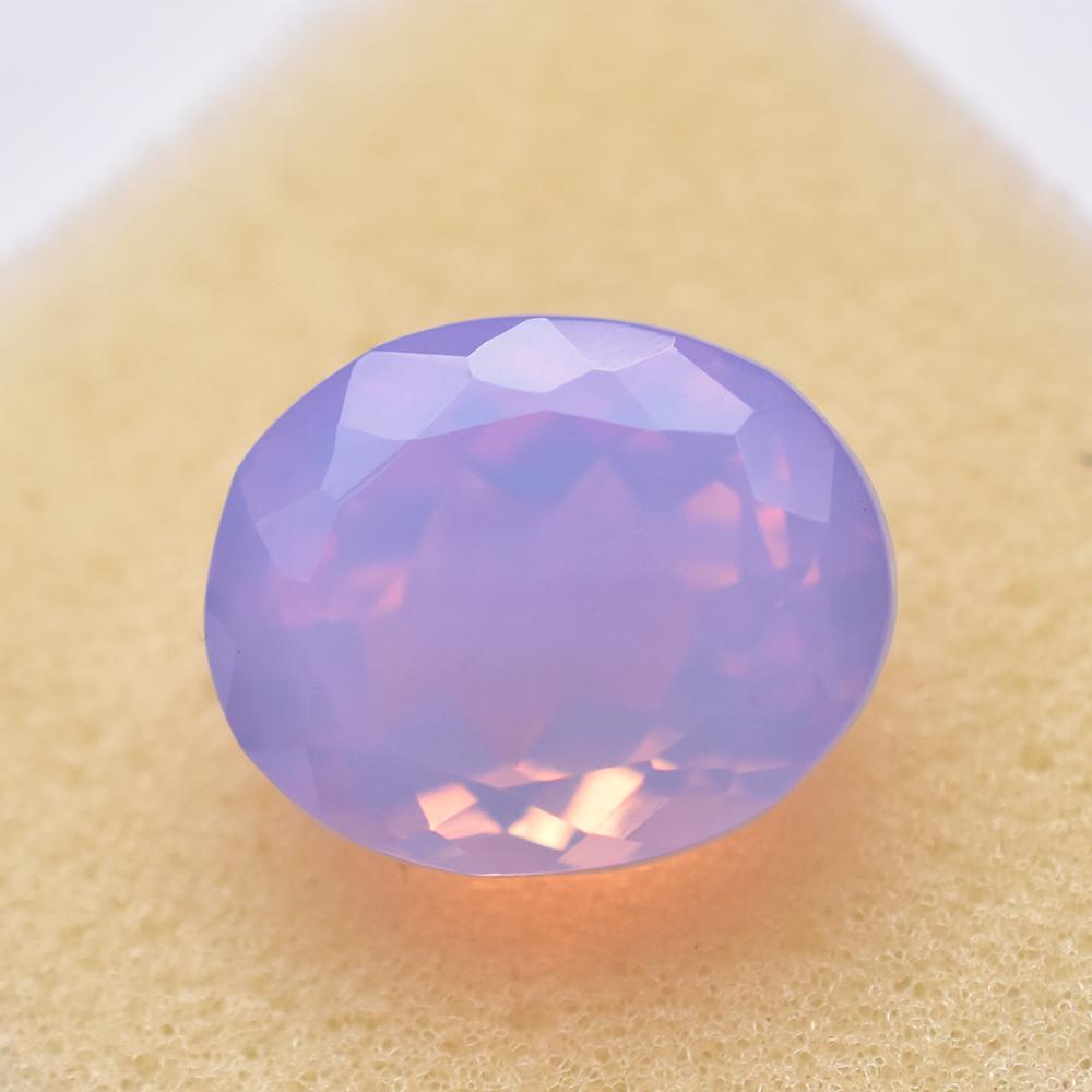 Lab-Created Pink Opal Loose Gemstone Australian 21x17mm Oval Cut October Birthday Birthstone