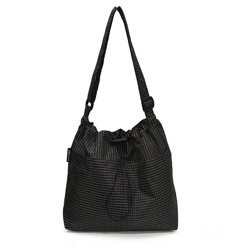 

New String Plaid Large Capacity Casual Sweet Shoulder Bags 2026 High Quality Retro Simple Commute Versatile Handbags for Women чёрный
