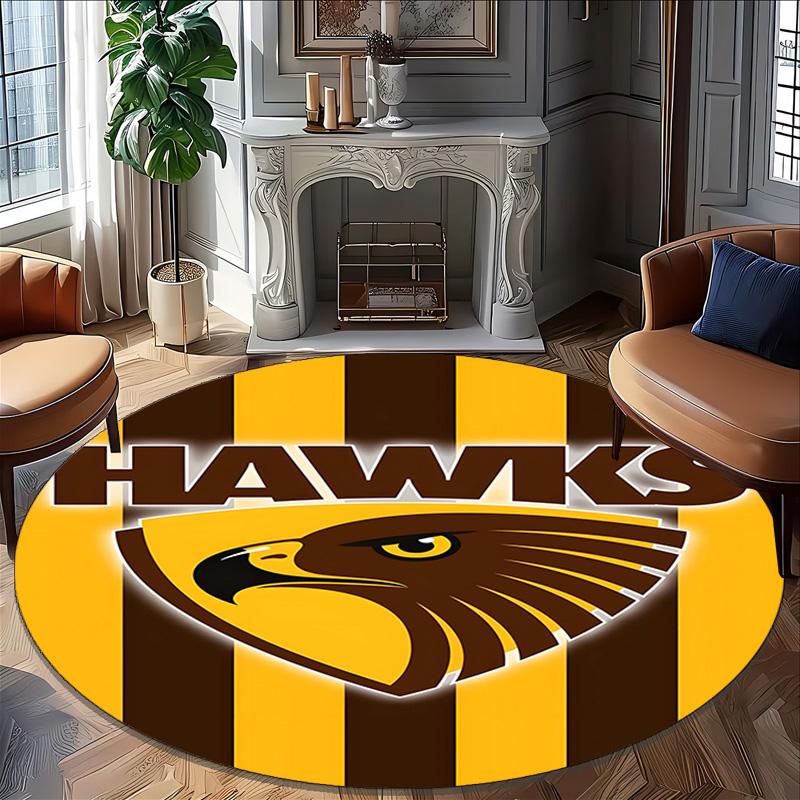 1pc Football Team (69) Print Round Carpet Chair Round Carpet Suitable for Bedroom Living Room Home Decorative Carpet