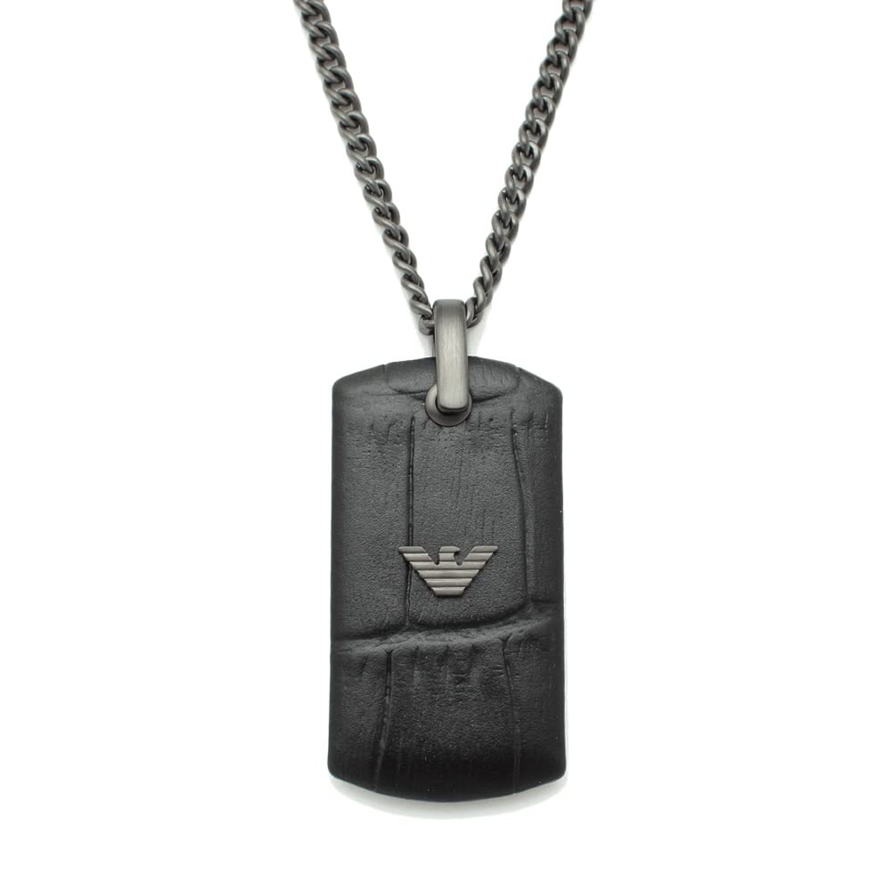 Emporio Armani Gunmetal Necklace EGS2781060 Men's [Used]