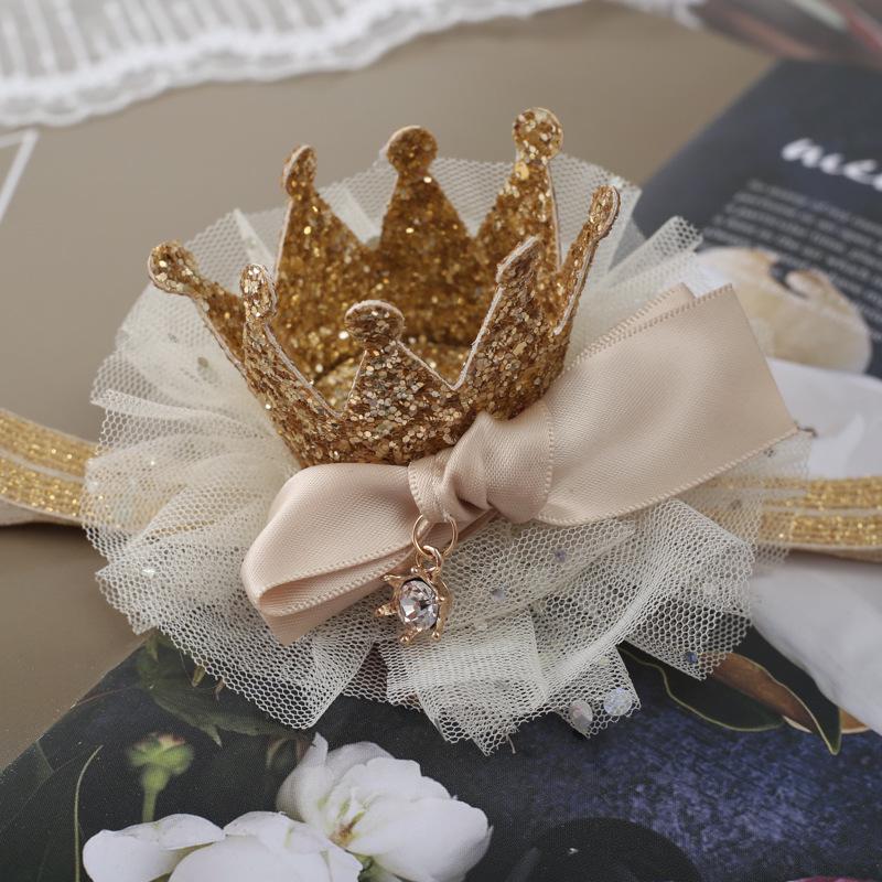 Korean Style 3D Crown Hair Accessories for Girls – Princess Side Clip and Baby Headband.