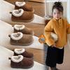 Winter 2025 Kids' Low-Top Snow Boots, Korean Style, Versatile & Warm Velvet, Girls' Cotton Shoes