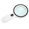 8cm 30X Handheld Optical Glass Magnifier High Power Magnifying Glass with 12 LED Lights