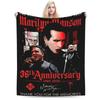 Marilyn Manson Musiktour Druckdecke für Männer Frauen Gemütlich Weich Überwurfdecken für Sofa 50x60 Zoll Mehrere Größen