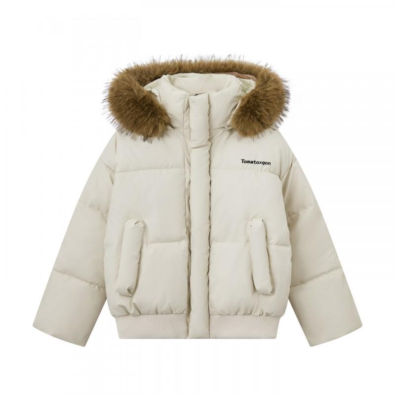 Womens Oversized Cotton Puffer Coat 2026 Winter Korean Style Thick Fleece Lined Hooded Jacket With Fur Collar Casual Versatile