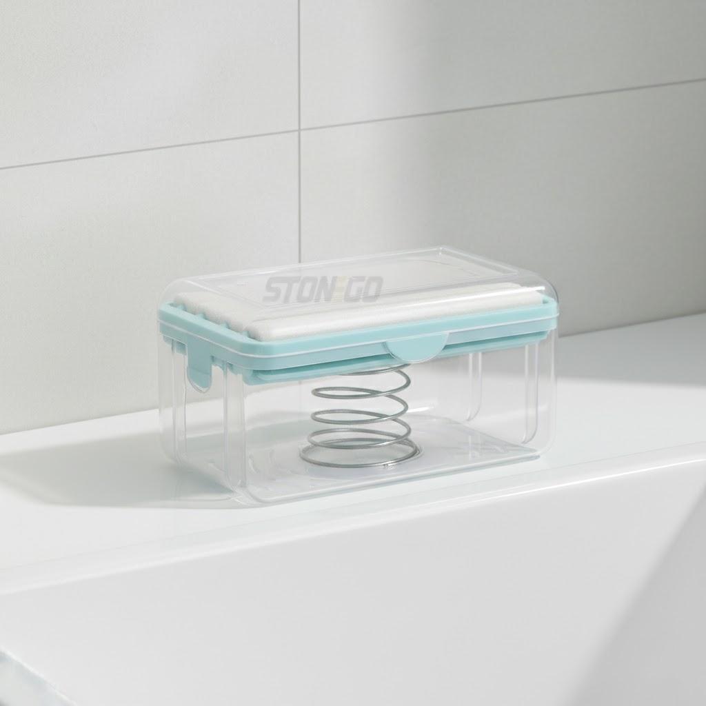 

Travel Soap Dish Storage Box Multifunctional Shower Bathroom Container Laundry Soap Holder Household Bath Organizer Soap Case синий