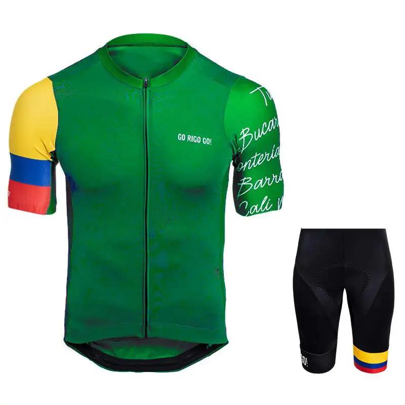 2026 Go Rigo Go Herr Cykeltröja Lag Cykeltröjor Sommar Kortärmad Kläder Cyklar Gel Hängselshorts Set Cykelkläder Tröja