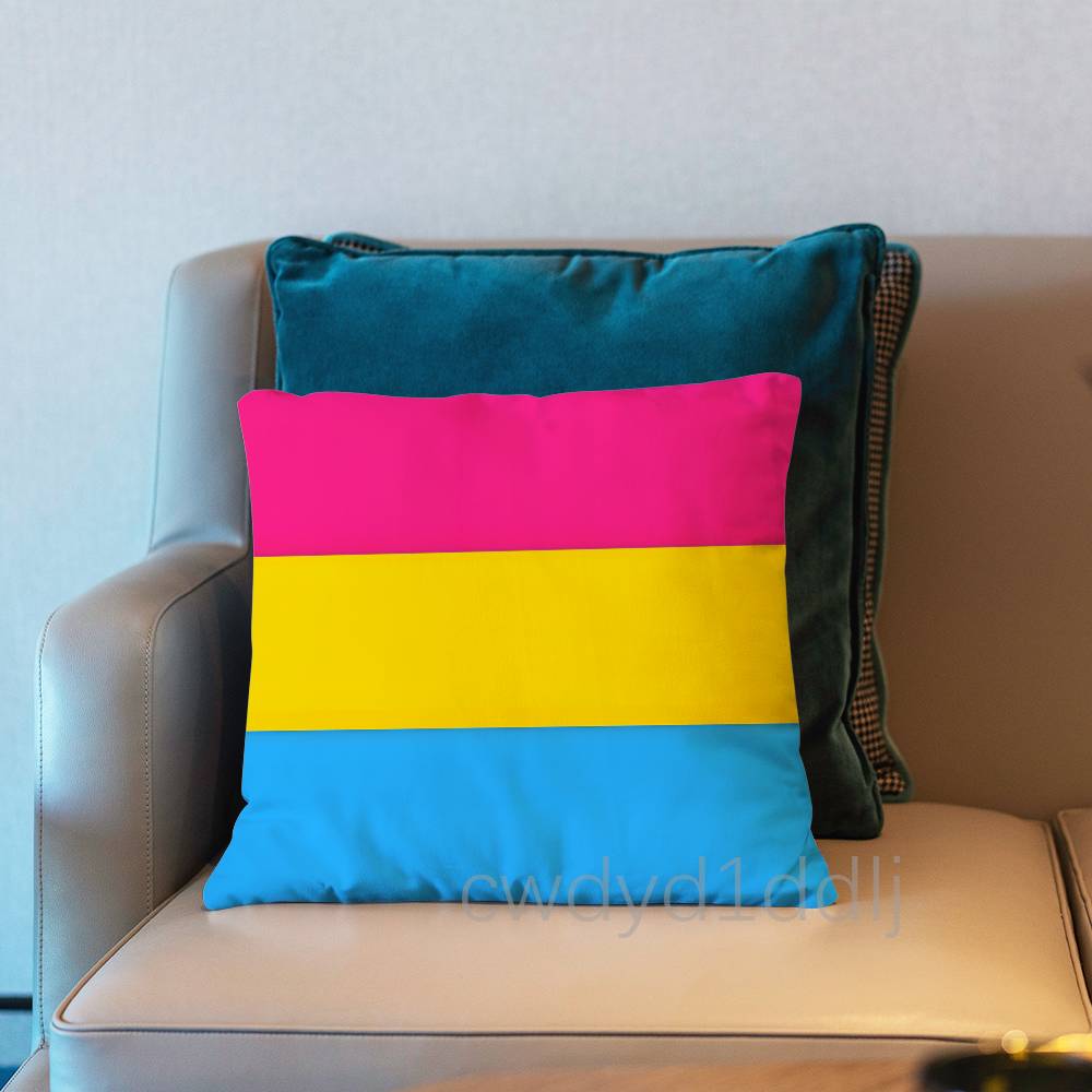 Lgbtq Flags Lesbian Pillow Case Short Plush Sofa Decorative Gift Home Double-sided Printing Cushio