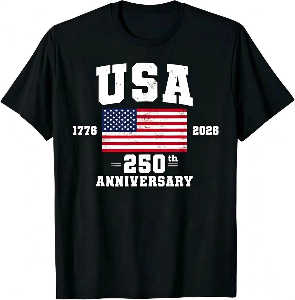 4th Of July America US Flag Patriotic 250th Anniversary USA TShirt S