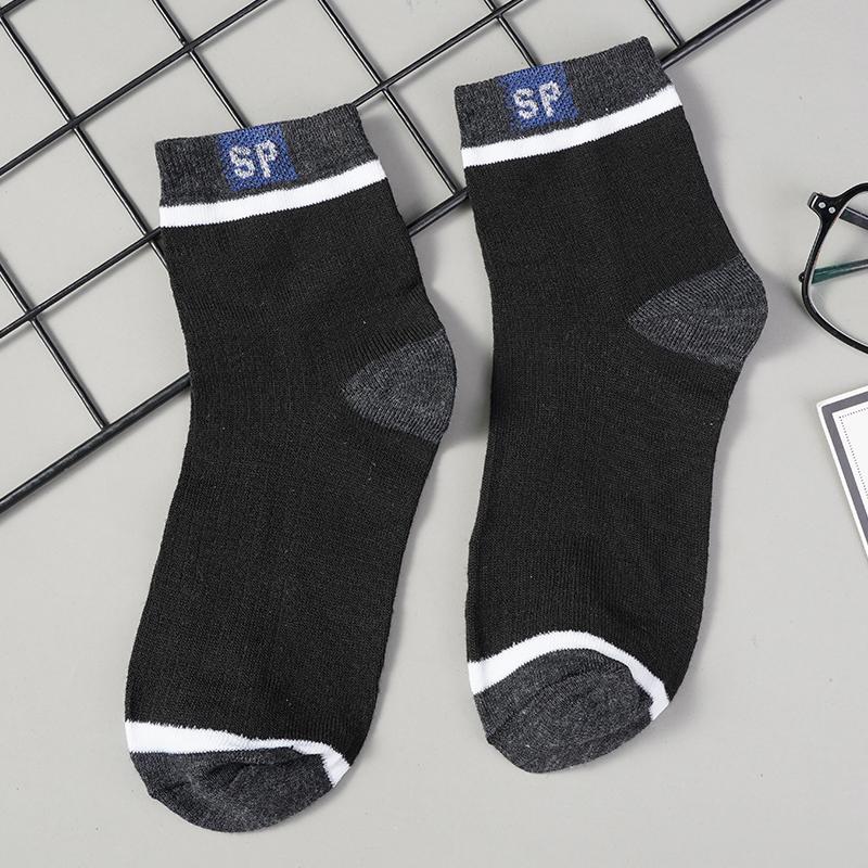 

Мужские носки средней длины Мужские хлопковые носки с эффектом впитывания пота и дезодорирования на осень и зиму Спортивные носки с высоким голенищем one size серый