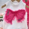 Ropa de Verano para Niñas Conjunto de Dos Piezas de Jeans sin Mangas para Niños Moda de Verano para Niñas