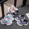 Spring and Autumn school students rotating button children's sports shoes soft sole microfiber leather non-slip soft sole male and female classmates
