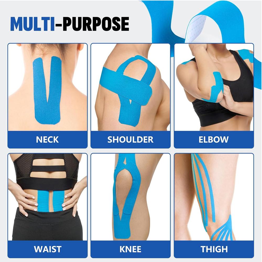 10 szt. Wstępnie nacięte paski taśmy kinezjologicznej Taśma sportowa, Taśma kinetyczna, Elastyczna taśma mięśniowa, Taśma sportowa, Taśma na kolano do ćwiczeń, Do codziennego użytku