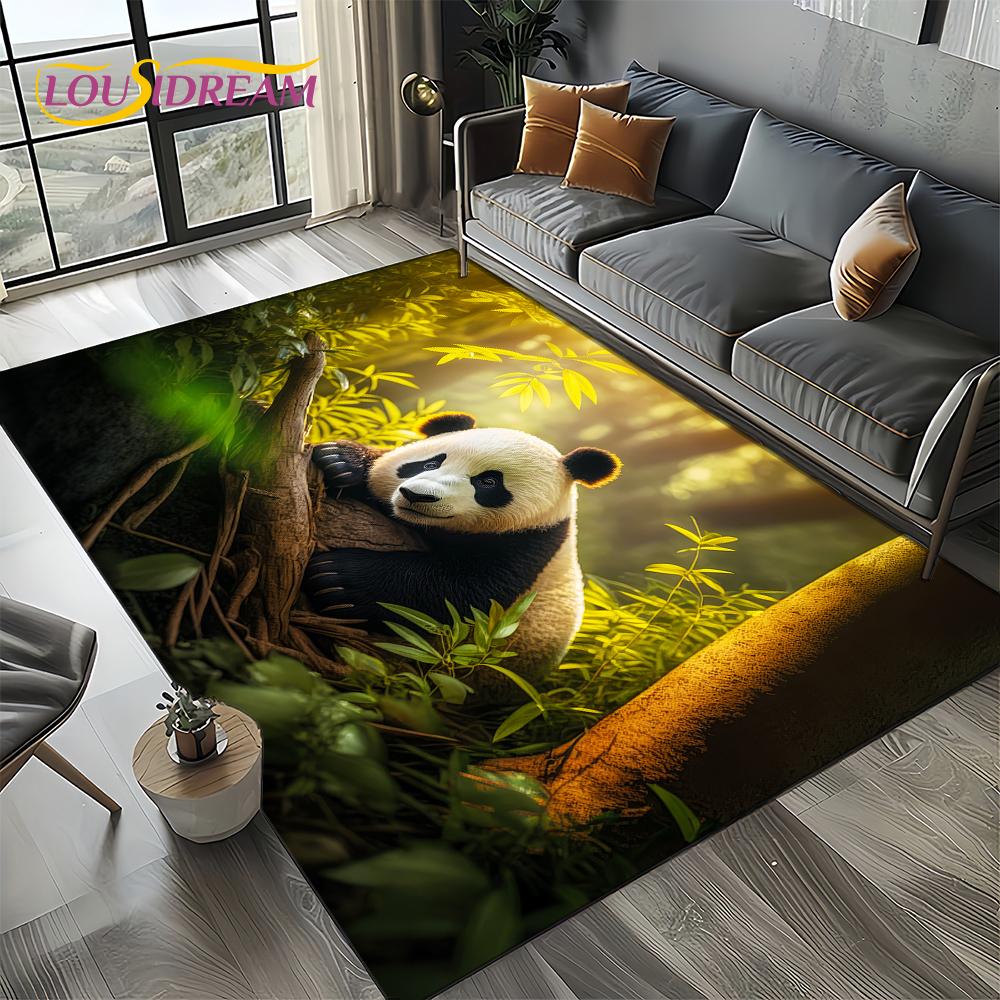 3D Dream Animal Cartoon Panda Cute Carpet Rug for Living Room Bedroom Home Sofa Decoration,Kid Area Rug Non-slip Floor Mat Gift