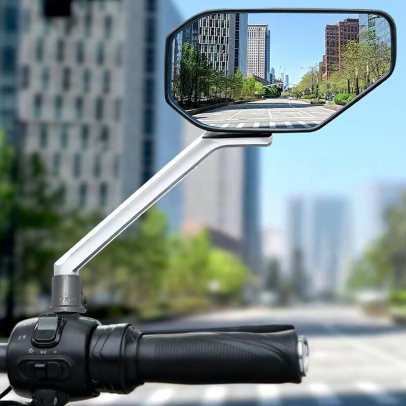 2pc Wide Angle Electric Scooter Side Mirrors Angle Adjustable For Optimal Riders Visibility E-bike Convex Rearview Mirror