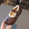 Spring and Autumn Children's Flats Simple Lolita Girls Princess Leather Shoes Walking Versatile Sweet Pleated Kids Causal Shoes