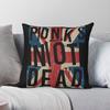 Punks Not Dead Uk Flag Square Pillowcase Polyester Linen Velvet Creative Zip Decor Throw Pillow Case Car Cushion Cover