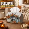 1pc Cozy Countryside Crop Tissue Box | Multi-functional Seasonal Hot Napkin Dispenser, Available Suitable for Home, Harvest Parties Plaid Squash Ribbo