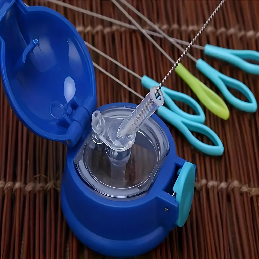 1Pcs Stainless Soft Hair Suction Glass Tube Cleaner Brushes Tools Fish Tank Straw Bottle Cleaning Brush