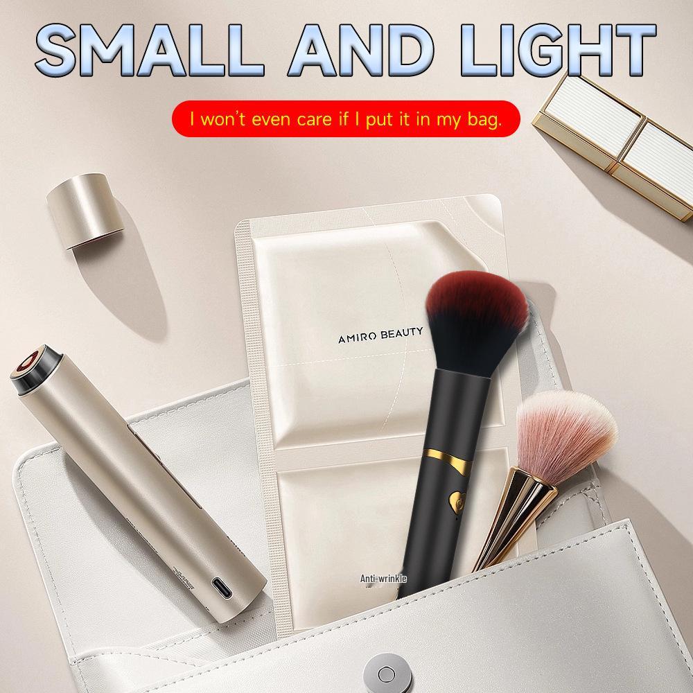 Multi-Function 10-Speed Vibration Wand & Soft Bristle Makeup Brush for Women